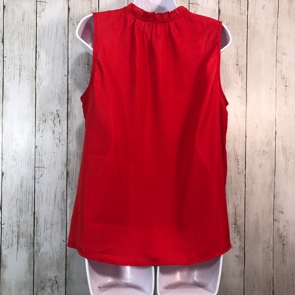 Skies are Blue Tie Bow Red Sleeveless Top NWT Medium - Picture 3 of 11